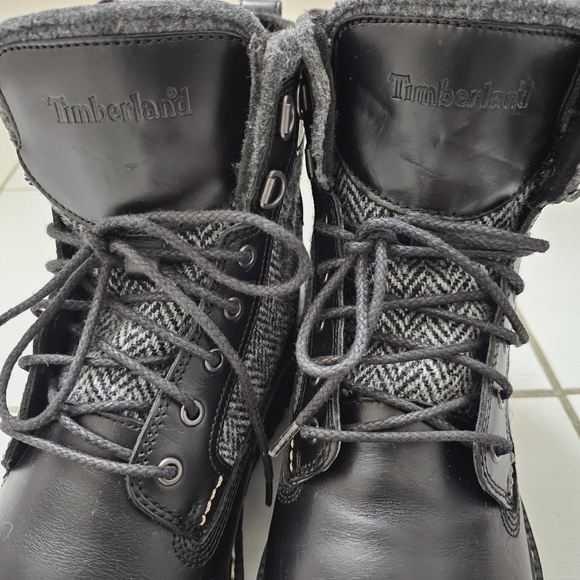Timberland Britton Harris Tweed Boots Size US 9  Black & Grey Fall/Winter boots - Picture 11 of 12
